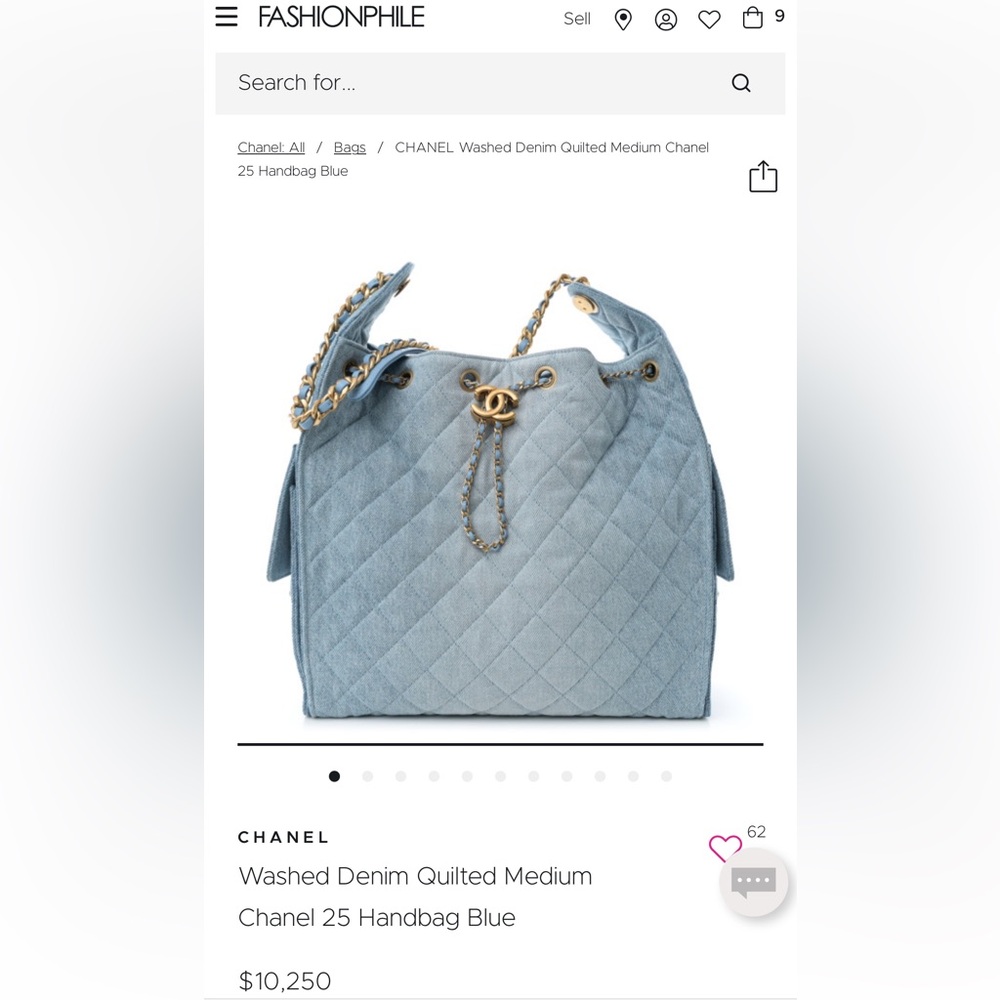 NEW✨ Chanel 25 Hobo Bag Medium Denim - Picture 14 of 14
